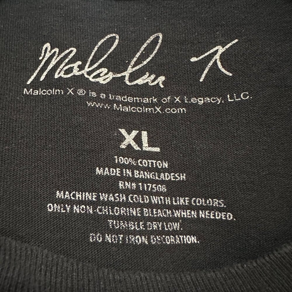 Malcom X Men's Black Long Sleeve Shirt Size XL Cotton - Picture 2 of 3